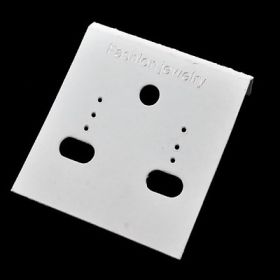 White Earring Cards  2 1/4 inches long - sold in packs of 50