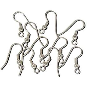 Hypo Allergenic Silver Finish French Ear Wires - Sold by the Dozen