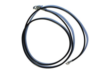 New 25 Inch Black Rubber 2mm Necklace with 4mm Jump Ring
