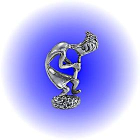 Small Kokopelli Flute Player Pewter Figurine - Lead Free
