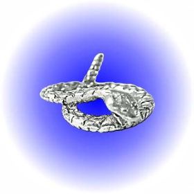 Coiled Rattle Snake Pewter Figurine - Lead Free.