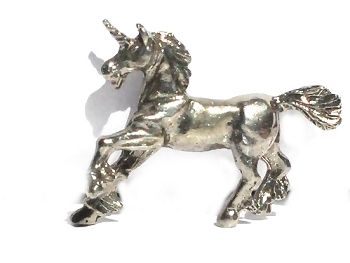 Galloping Unicorn Pewter Figurine - Lead Free