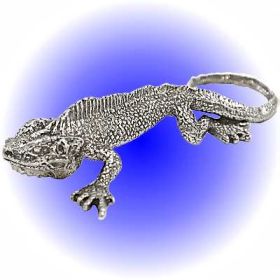 Iguana Lizard  - Pewter Figurine Lead Free