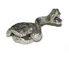 Rattling Coiled rattle Snake - Pewter Lead Free
