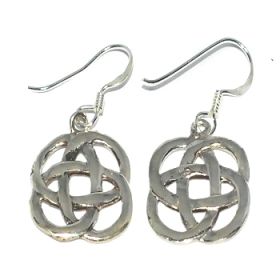 Sterling Silver Celtic Knotted Riddle Dangle Earring