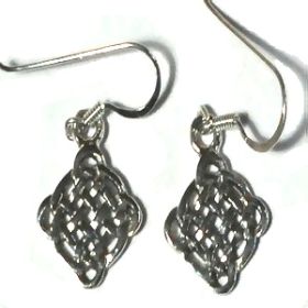Sterling Silver Celtic Riddle Window Dangle Earring
