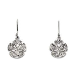 Sterling Silver Starfish in the sand dangle earrings