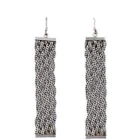 Sterling Silver Long Linked Dangle Earring