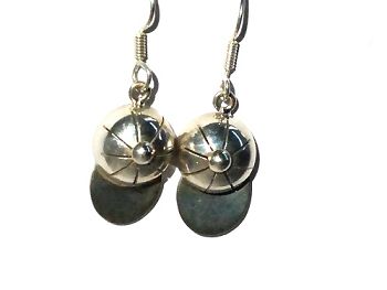 Sterling Silver Baseball Cap Dangle Earrings