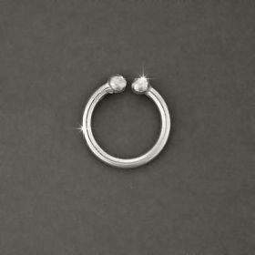 925 Sterling Silver 7mm x 1mm Body Clip Sold by the Each