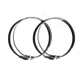 Sterling Silver Bali 50mm Endless Hoop Earrings