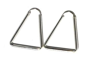 Sterling Silver Triangle Hoop Earrings