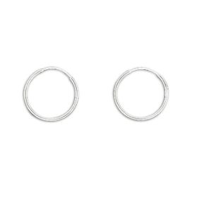 Pair of 925 Sterling Silver 18mm x 1mm Endless Hoop Earrings