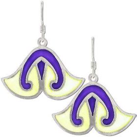 Sterling Silver Stained Glass Bell Flower Dangle Earrings
