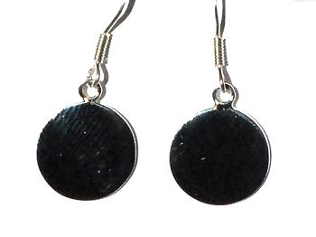 Sterling Silver Smooth Coin DIsc dangle earrings