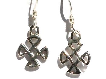 Sterling Silver Celtic Compass Dangles Earring