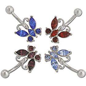 Banana 5 Cz Butterfly 14g / 10mm-Lg / 5mm Ball