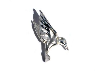 Sterling Silver Hovering Hummingbird Charm Pendant