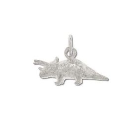 925  Sterling 3-D Triceratops Dinosaur Pendant