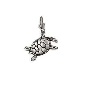 925 Sterling Silver Turtle Charm Pendant