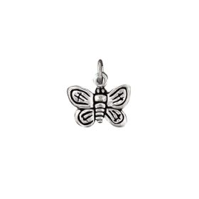 Sterling Silver Oxydized Butterfly Charm Pendant