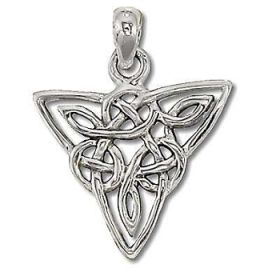 Sterling Silver Celtic Riddled Knot Triangle