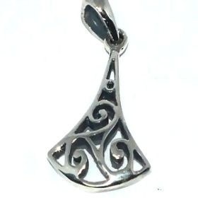 Sterling Silver Celtic Triskelion Pendant with Bell Shape.