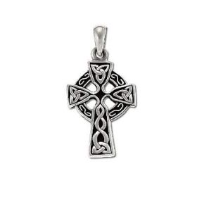 Sterling Silver Oxidized Celtic Cross Pendant