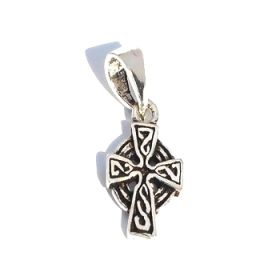Sterling Silver Ortho Design Oxidized Celtic Cross Pendant