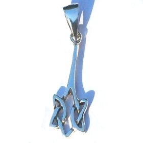 Sterling Silver 925 Celtic Knot Interlace Filigree Charm Pendant