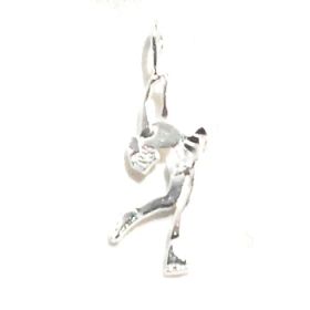 Sterling Silver Ice Skater Dancer Charm Pendants
