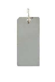 Sterling Silver Engravable Pendant Rectangle Tag 1 1/8 inch