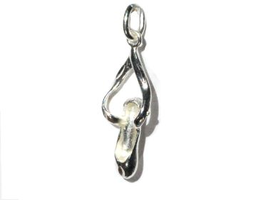 Sterling Silver Ballerina Dance Slipper Pendant