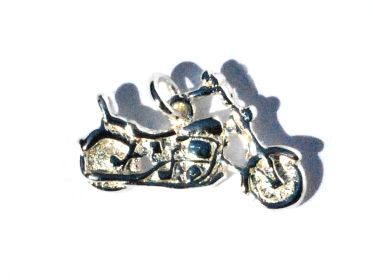 Sterling Silver Bikers Motorcycle Pendant