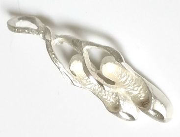 Sterling Silver Pair of Ballerina Dance Slipper Pendant