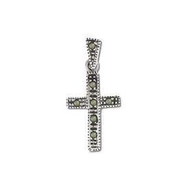 Sterling Silver Marcasite Cross Pendant