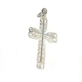 Sterling Silver OpenWork Cross Charm Pendants