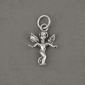 925 Sterling Silver Angel Cherub Wings Charm Pendant