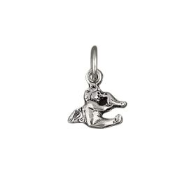 Sterling Silver Angel Cherub & Peace Dove Charm Pendant