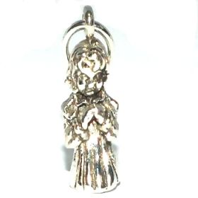 Sterling Silver Praying Girl Cherub Charm Pendant