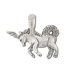 Sterling Silver Oxidized Full Body Unicorn Pendant