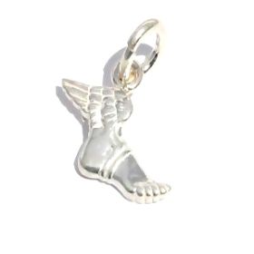 Sterling Silver Winged Foot Of Mercury Pendant