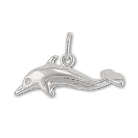 925 Sterling Swimming Dolphin Pendant