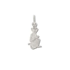 Sterling Silver Sitting Wise Monkey Pendant