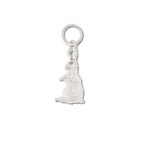 Sterling Silver 3-D Sitting Rabbit Pendant