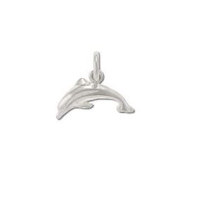 Sterling Silver Arching Dolphin Pendant