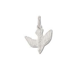 Sterling Silver flying descending Bird Pendant
