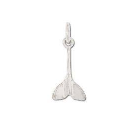 Sterling Silver Whale's Tail Charm Pendant