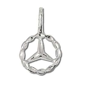 Sterling Silver Diamond Cut Peace Sign Symbol