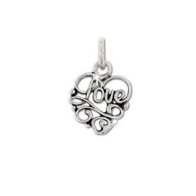 Sterling Silver Fancy LOVE Pendant
